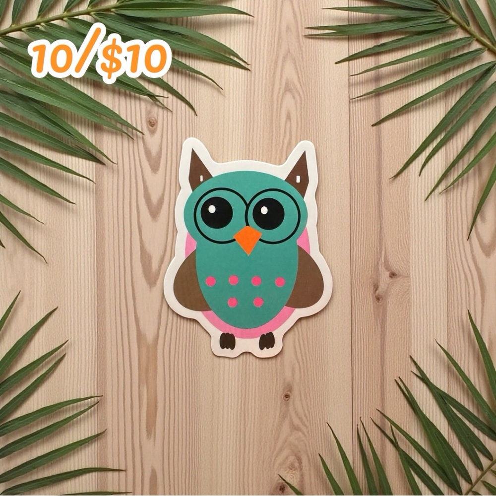 Colorful Owl Sticker – Glossy | 2.5”